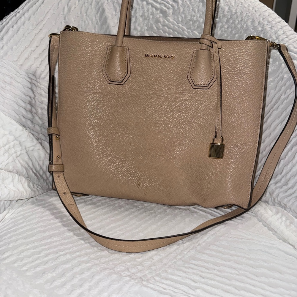 Michael Kors Beige Leather Tote